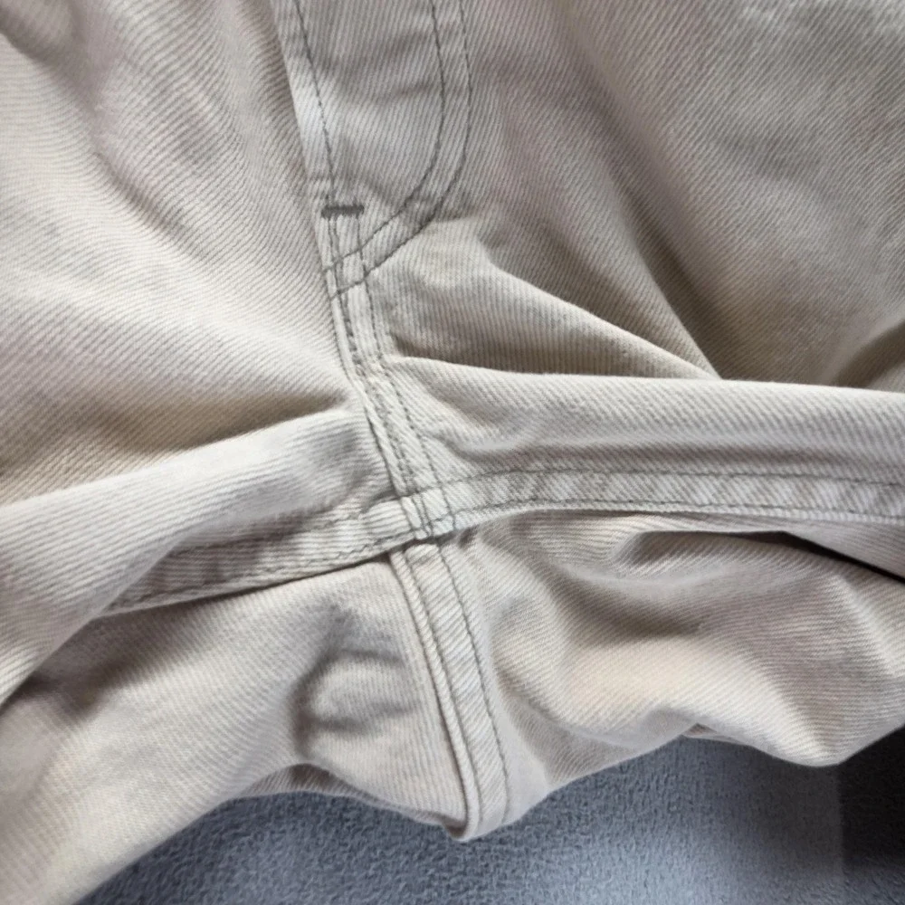 Vintage Levis 501 Jeans Mens Beige‎ Straight Button Fly USA Stains Fits 32x34